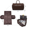 GlideX Leder-Reisetasche mit Rollen - Carryon X