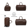 GlideX Leder-Reisetasche mit Rollen - Carryon X