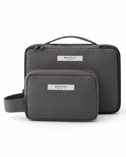 Schwarzes BeautyGo Kosmetiktaschen-Set in den Größen S und L von CARRYON X.