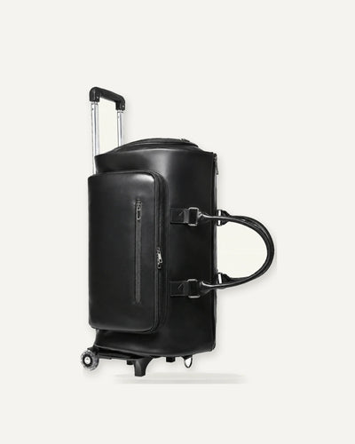 Schwarze CARRYON X GlideX Reisetasche mit Teleskopgriff und Rollen als Freisteller