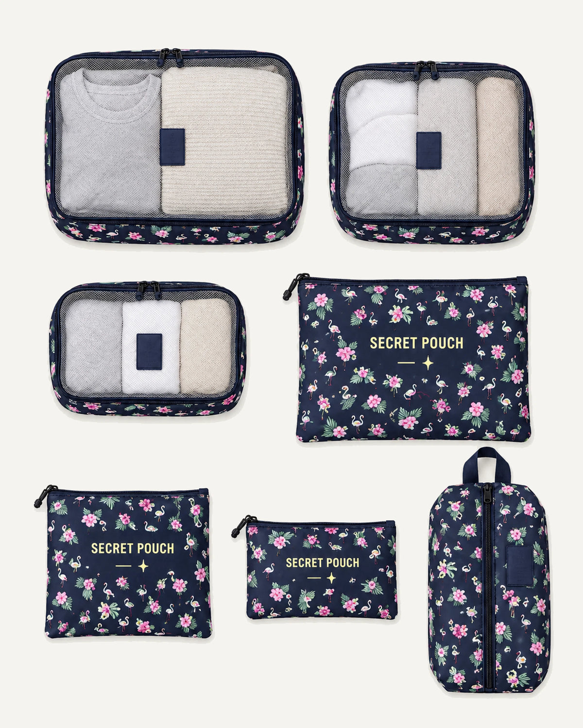 CARRYON X PackEase Reise-Organizer-Set in Flamingo.