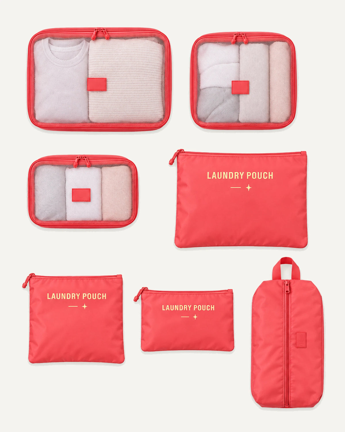 CARRYON X PackEase Reise-Organizer-Set in Wassermelone.